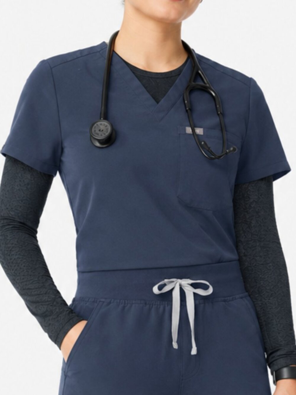 FIGS Catarina Scrub Top Dark Harbor XS